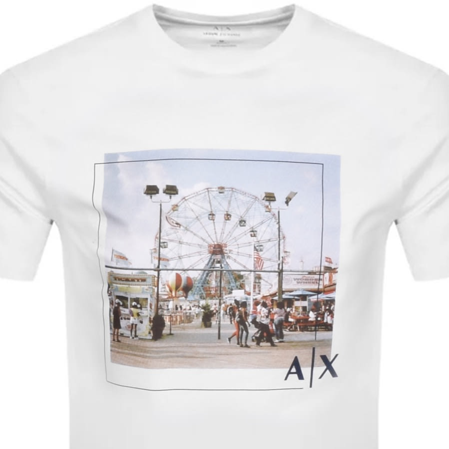 Alternative Image for ProductArmani Exchange Crew Neck Logo T Shirt White2